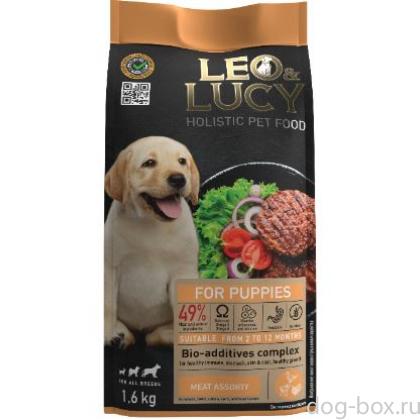 Сухой холистик корм для щенков мясное ассорти с овощами и биодобавками-0