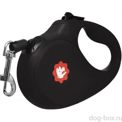 Рулетка-трос "Анкуан" для собак до 20кг, 5м, чёрная-0