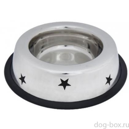 Металлическая миска с резинкой "Star", 575 мл-0