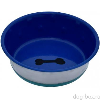 Нескользящая миска "Хади", синяя, 950 мл-0