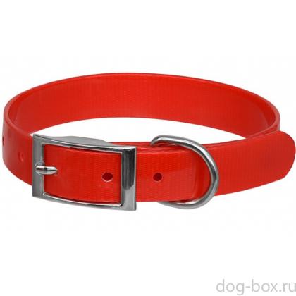 Ошейник "Дельта" из биотана, размер M, 2*25-35см, красный-0