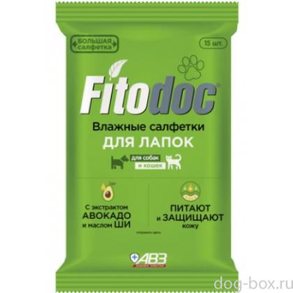Влажные салфетки для лап собак и кошек FITODOC, 15шт.-0
