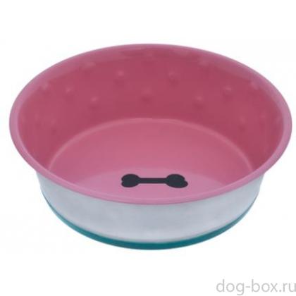 Нескользящая миска "Хади", розовая, 1900 мл-0