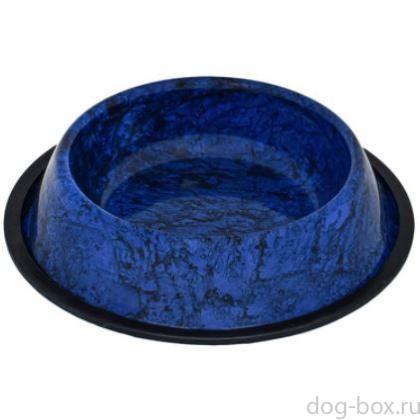 Миска с нескользящим покрытием "Катора", синий гранит, 950мл-0