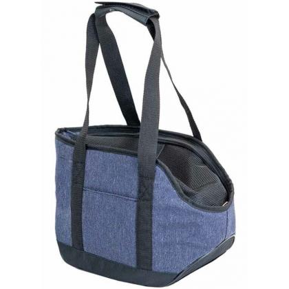 Сумка-переноска "Джойс" с карманом 18*35*h23см, джинсовая-1