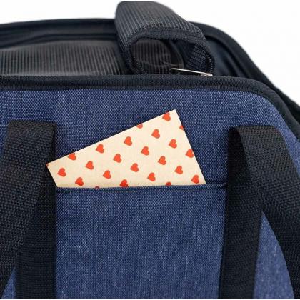 Сумка-переноска "Джойс" с карманом 18*35*h23см, джинсовая-2