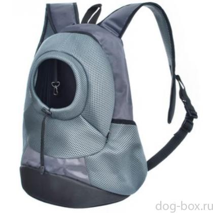 Рюкзак переноска для кошек и собак "Рефугио" серый, 28*42*17см-0