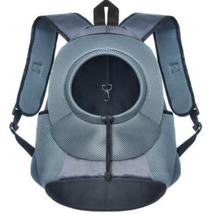 Рюкзак переноска для кошек и собак "Рефугио" серый, 28*42*17см-1