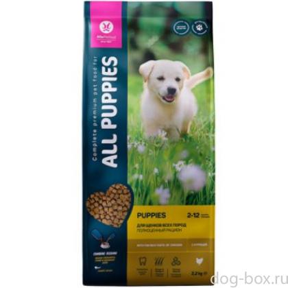 Корм сухой для щенков с курицей-0