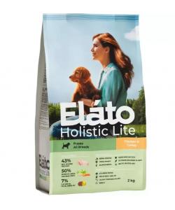 Сухой корм Elato Holistic Lite для щенков всех пород с курицей и индейкой, 2кг