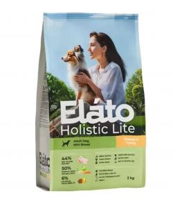 Сухой корм Elato Holistic Lite для собак мелких пород с курицей и индейкой, 2кг