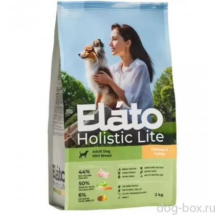 Сухой корм Elato Holistic Lite для собак мелких пород с курицей и индейкой, 2кг-0