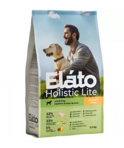 Сухой корм Elato Holistic Lite для собак средних и крупных пород с курицей и индейкой, 2,5кг