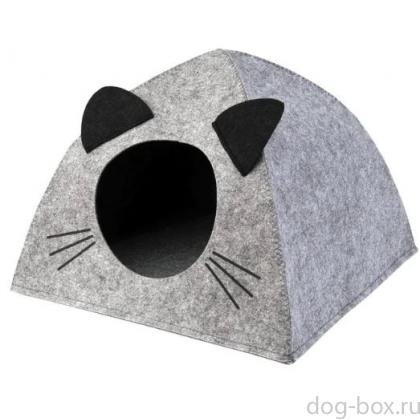 Домик для животных ECO "Палатка с ушками", войлок, 38*38*28см-0