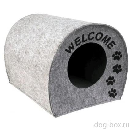 Домик для животных ECO "Будка с лапками", войлок, 33*45*33см-0