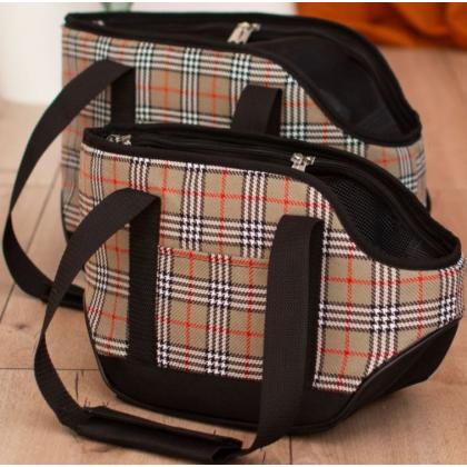 Сумка-переноска "Джойс" с карманом 20*41*h27см, клетчатая-4