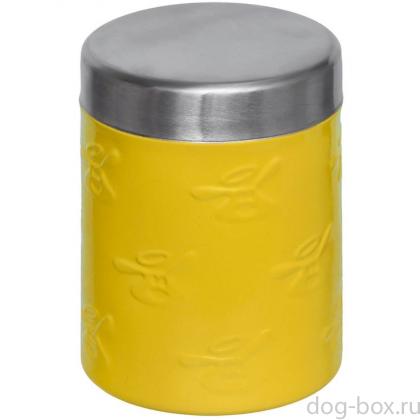 Контейнер для хранения корма, желтый,1330 мл-0