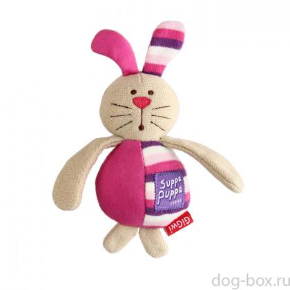 Игрушка для маленьких собак Зайка с пищалкой 15 см, серия SUPPA PUPPA (85023)-0