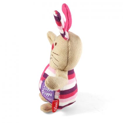 Игрушка для маленьких собак Зайка с пищалкой 15 см, серия SUPPA PUPPA (85023)-1