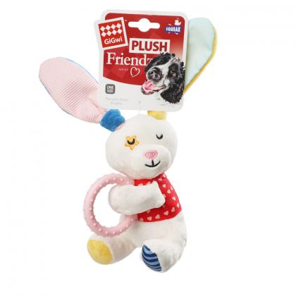 Игрушка для собак Заяц с кольцом 17см, серия PLUSH FRIENDZ (85051)-2