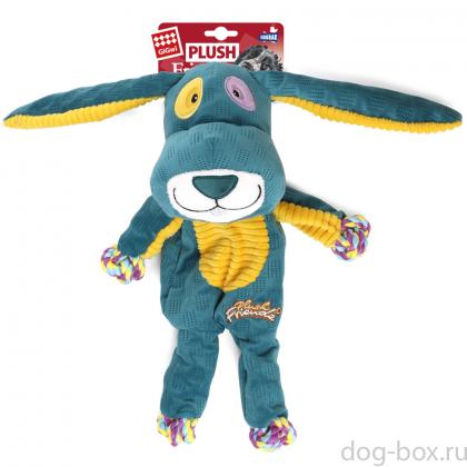 Игрушка для собак Заяц с веревкой 33см, серия PLUSH FRIENDZ (85067)-0
