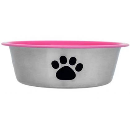 Миска металлическая с рисунком "Били" розовая, 480мл-1