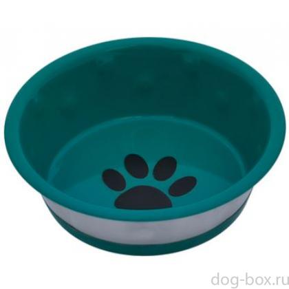 Нескользящая миска "Панджа", зеленая, 480 мл-0