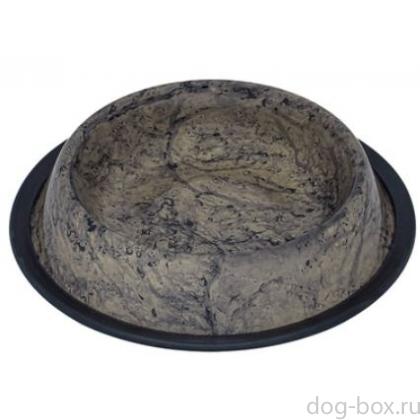 Миска с нескользящим покрытием "Катора", бежевый гранит, 475мл-0