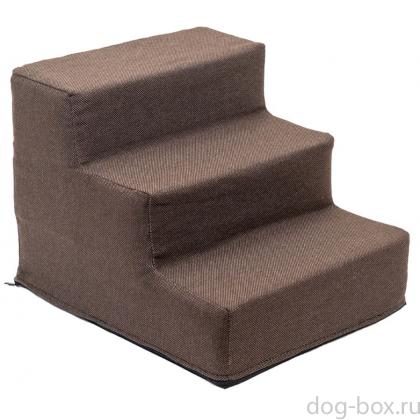 Лесенка прикроватная для животных "Конк", 34*40*h30см, коричневая-0