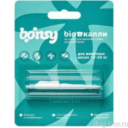 Антипаразитарные БИОкапли на холку для щенков и собак средних пород, 10-25кг, 1пипетка, 2мл-0