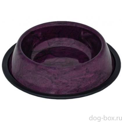 Миска с нескользящим покрытием "Катора", фиолетовый гранит, 710мл-0