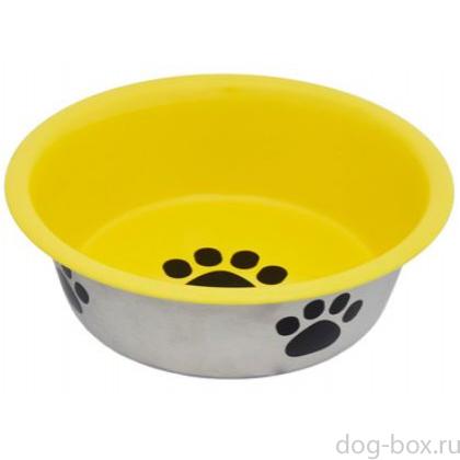 Миска металлическая с рисунком "Били" желтая, 480мл-0