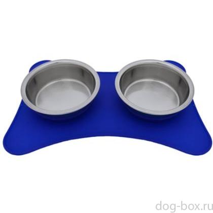 Двойная миска "Харо" синяя, 2*300мл-0