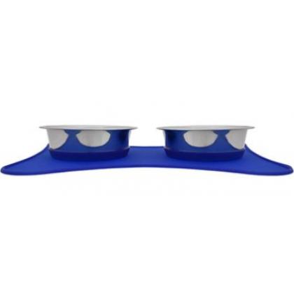 Двойная миска "Харо" синяя, 2*300мл-1