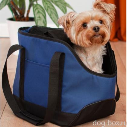 Сумка-переноска "Джойс" с карманом 20*41*h27см, синяя-0