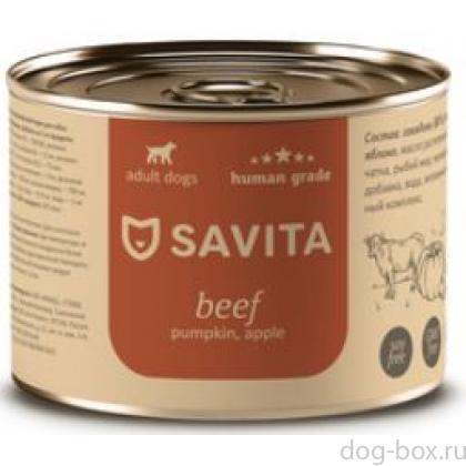 Консервы для собак «Говядина с тыквой и яблоком»-0