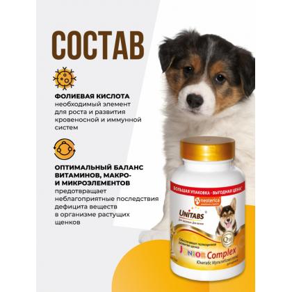 Витамины "JuniorComplex" с B9 для щенков, 200 таб.-2