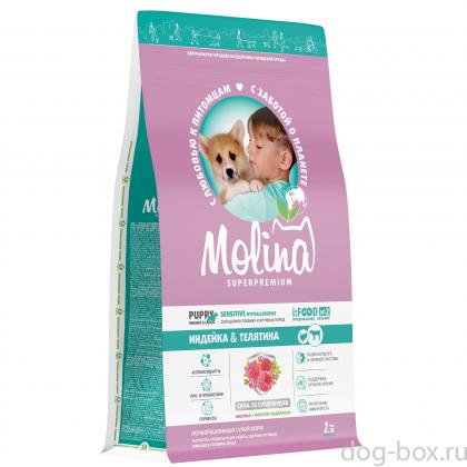 Сухой корм с индейкой и телятиной для щенков и молодых собак средних и крупных пород, 2кг Сухой корм с индейкой и телятиной для щенков и молодых собак средних и крупных пород, 2кг-0