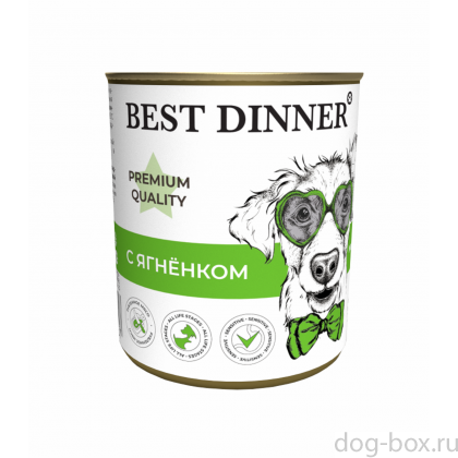 Консервы для собак Premium Меню №1 с ягненком, 340г-0