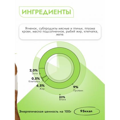 Консервы для собак Premium Меню №1 с ягненком, 340г-2
