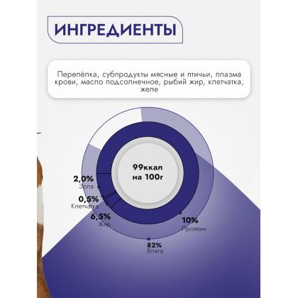 Консервы для собак Super Premium с перепелкой, 340г-1