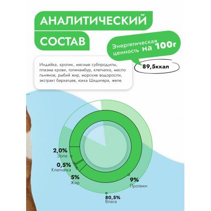 Консервы для собак  Exclusive Hypoallergenic с индейкой и кроликом, 340г Консервы для собак  Exclusive Hypoallergenic с индейкой и кроликом, 340г-2