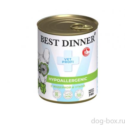 Консервы для собак Exclusive Hypoallergenic с индейкой и уткой, 340г-0