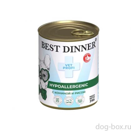 Консервы для собак Exclusive Hypoallergenic с кониной и рисом, 340г-0