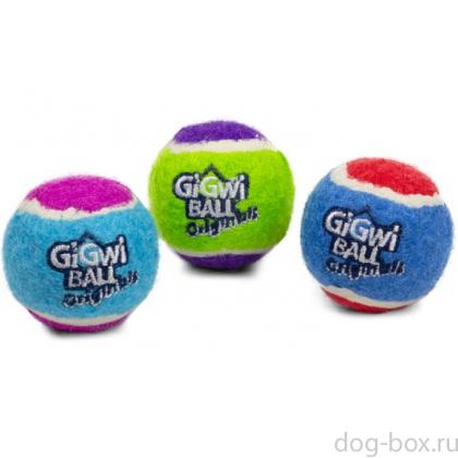 Игрушка для собак Три мяча с пищалкой 4см, серия GiGwi BALL Originals (75340)-0