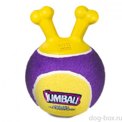 Игрушка для собак Мяч теннисный c ручками желтый 18см, серия JUMBALL (75364)-0