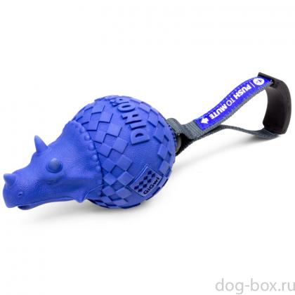 Игрушка для собак Динобол-Цератопс с отключаемой пищалкой 13см, серия DINOBALL PUSH TO MUTE (75398)-0