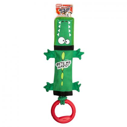 Игрушка для собак Крокодил на веревке с ручкой с пищалкой 51см, серия BITE ME HARD (75525)-1