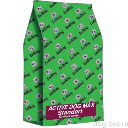 Корм сухой для собак Active Dog Max Standart Птичий микс, 20кг-0