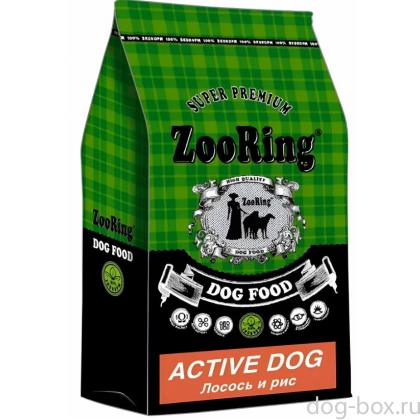 Корм сухой для собак Active Dog Лосось и рис, 10кг-0